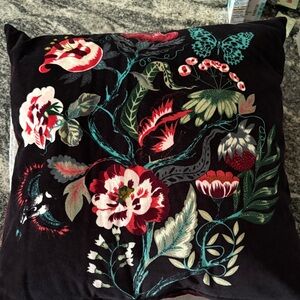 Velvet Floral printed Cushion Cover